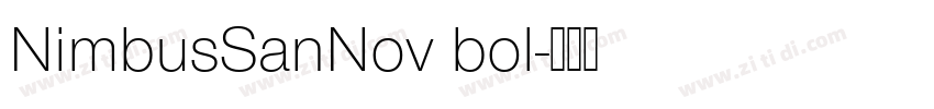 NimbusSanNov bol字体转换